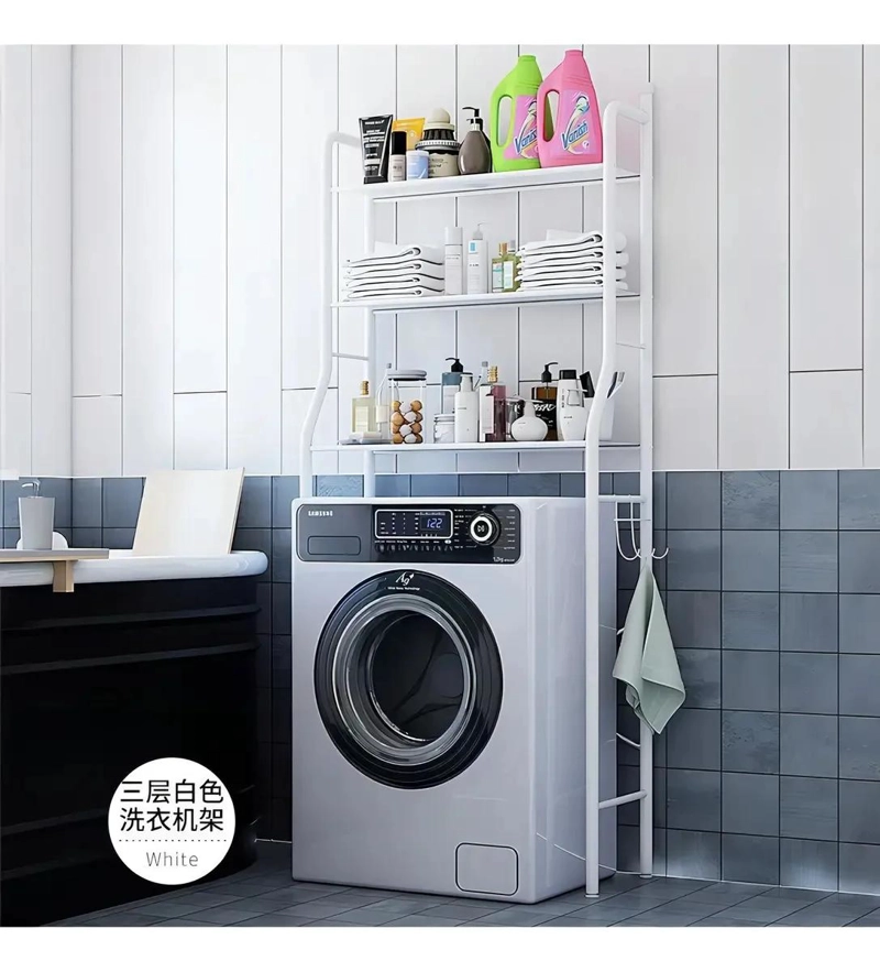 ESTANTE METALICO ORGANIZADOR DE 3 NIVELES PARA BAÑO Y LAVANDERIA - 3
