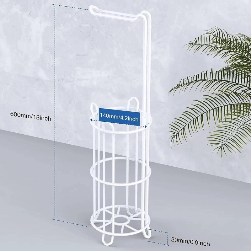 SOPORTE DE PAPEL HIGIE NICO CON PEDESTAL Y ORGANIZADOR - 3