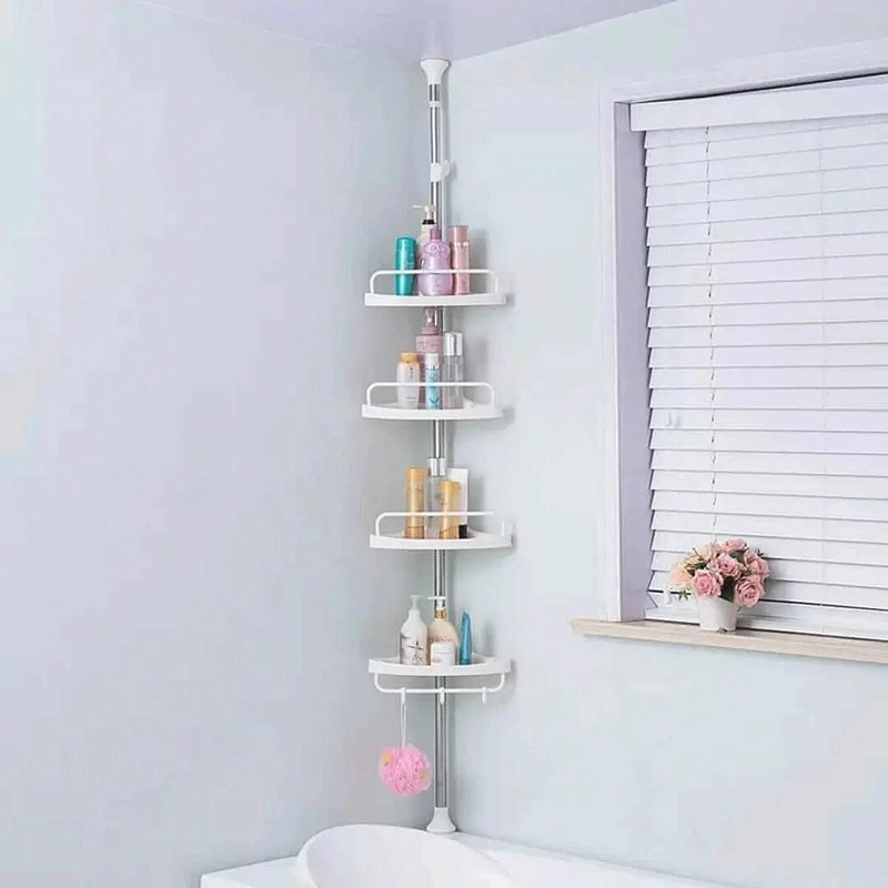 ORGANIZADOR ESQUINERO PARA DUCHA DE 4 PISOS AJUSTABLE - 1