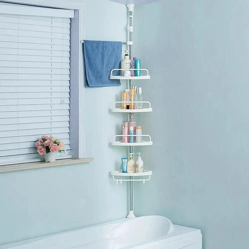 ORGANIZADOR ESQUINERO PARA DUCHA DE 4 PISOS AJUSTABLE - 4