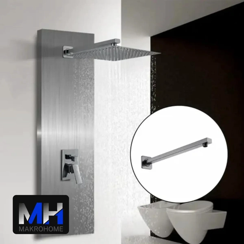BRAZO DE DUCHA 40 CM CON PLATO 20X30 CM COLOR GUNMETAL - 4