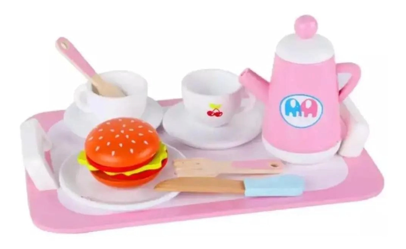 SET DE TE  DIDACTICO DE MADERA PARA NIÑAS - 1