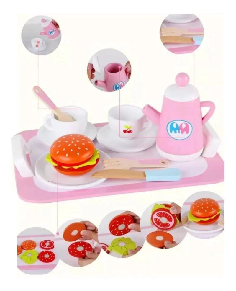 SET DE TE  DIDACTICO DE MADERA PARA NIÑAS - 2