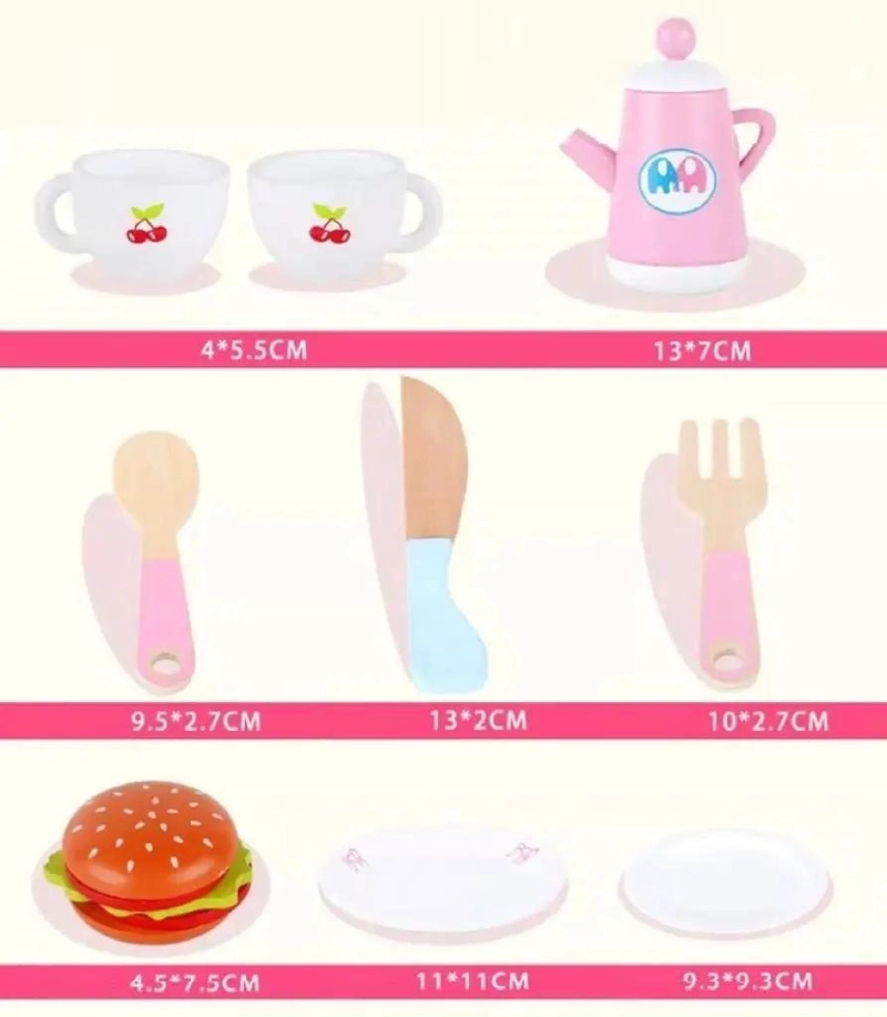 SET DE TE  DIDACTICO DE MADERA PARA NIÑAS - 5