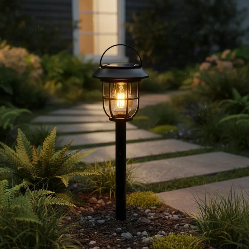 LAMPARAS SOLARES EXTERIORES CON ESTACAS PARA JARDIN - 1