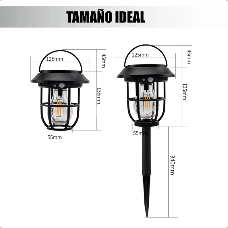 LAMPARAS SOLARES EXTERIORES CON ESTACAS PARA JARDIN - 3