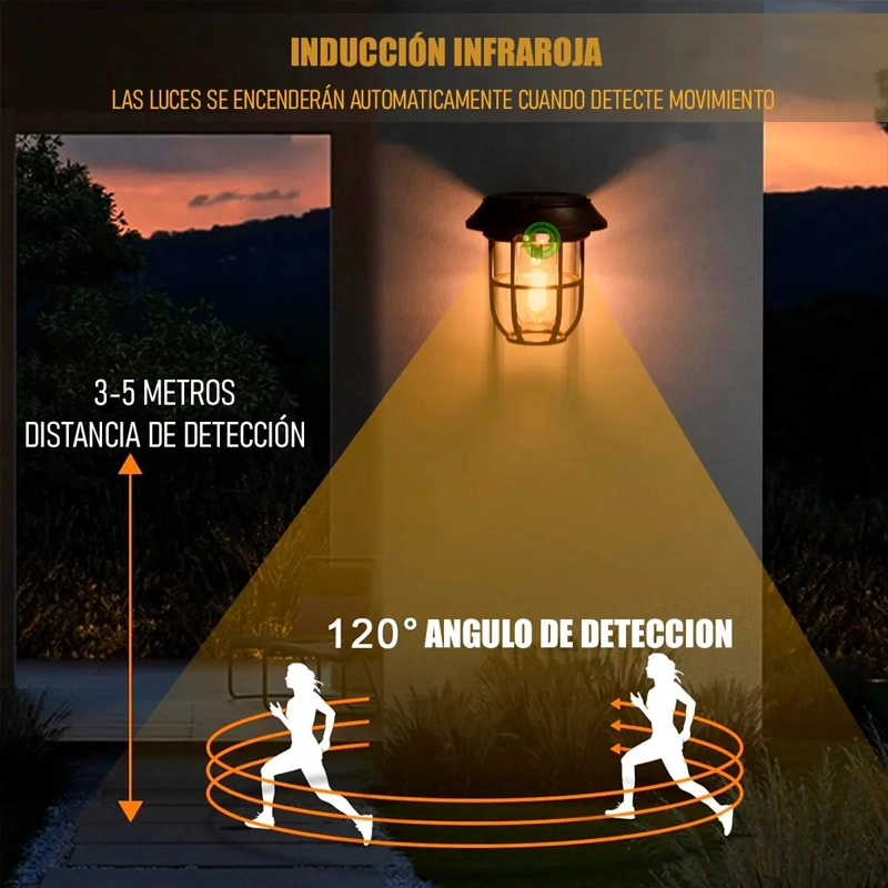 LAMPARAS SOLARES EXTERIORES CON ESTACAS PARA JARDIN - 5