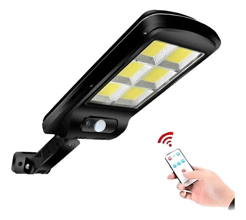 FOCO LED SOLAR 120W CON CONTROL REMOTO Y 3 MODOS DE ILUM - 1