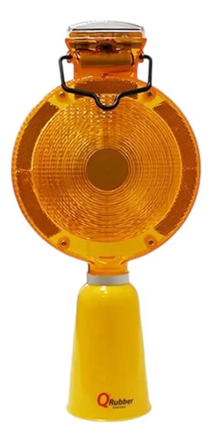 LAMPARA SOLAR DESTELLANTE CON CONO AMBAR - 1