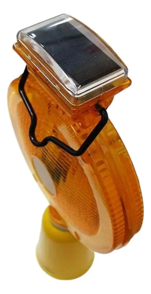 LAMPARA SOLAR DESTELLANTE CON CONO AMBAR - 2
