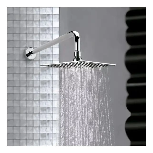 KIT PLATO DE DUCHA CUADRADO INOX 25 CM CON BRAZO 40 CM - 2
