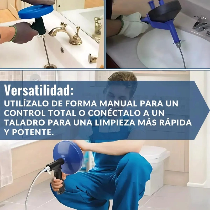 DESTAPA CAÑERIAS PISTOLA SOPAPO 5 METROS - 4