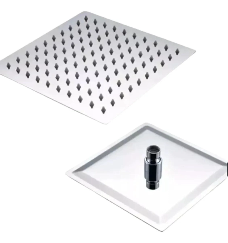 PLATO DE DUCHA CUADRADO ACERO INOXIDABLE 25X25 CM - 2