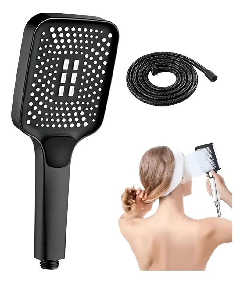 KIT DE DUCHA CON REGADERA TIPO TELE FONO Y MANGUERA DE 2M - 1