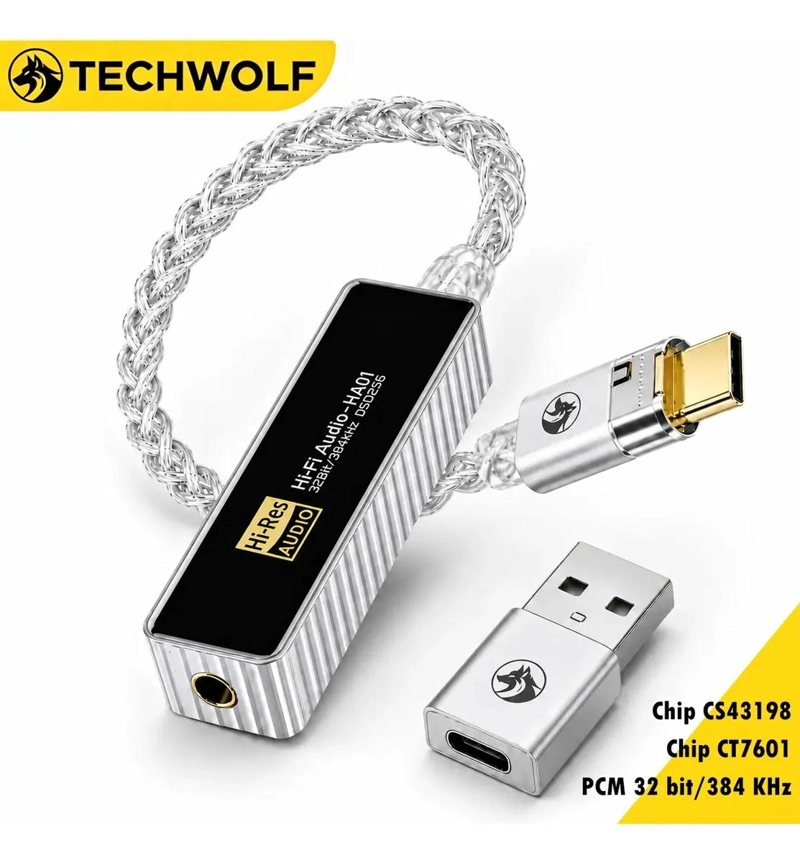GENÉRICO ADAPTADOR DAC TYPE-C A 3.5MM CON AMPLIFICADOR DE AUDIO