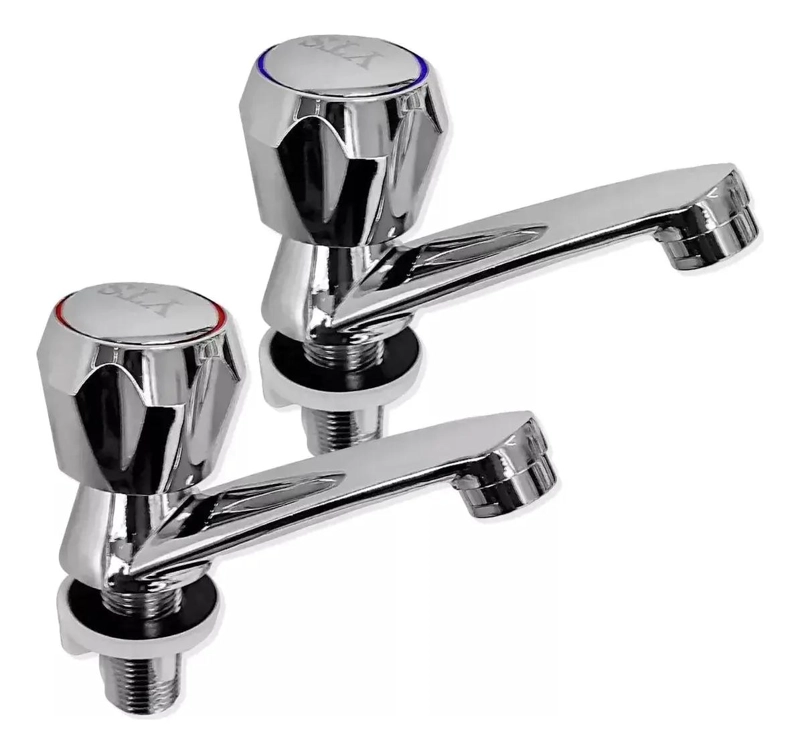 LLAVE PARA LAVAMANOS 2 PIEZAS AGUA CALIENTE Y FRIA - 3