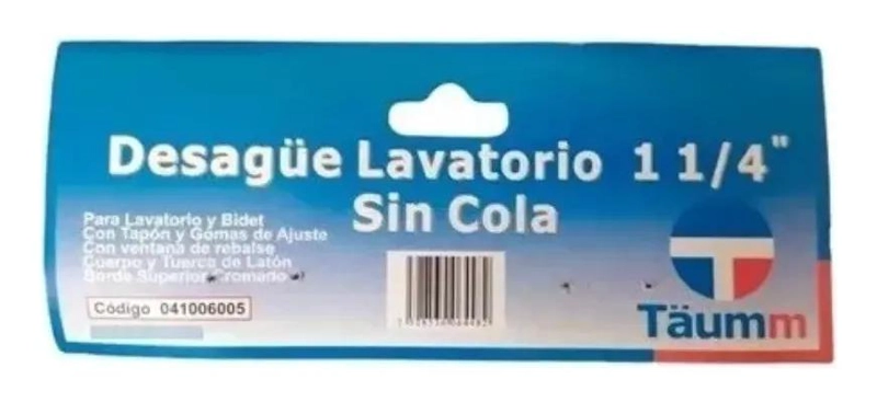 DESAGÜE PARA LAVATORIO 1 1/4 PULG ACABADO CROMADO - 4