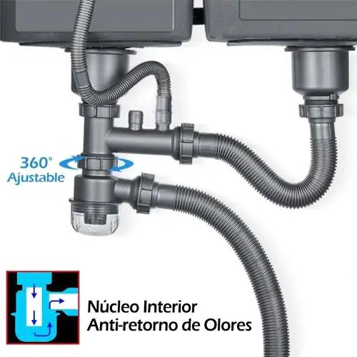 DESAGÜE DOBLE SELLADO PARA FREGADERO Y BAÑO - 5