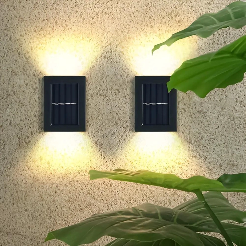 PACK 6 FOCOS LED SOLARES PARA PARED EXTERIOR LUZ CALIDA - 3