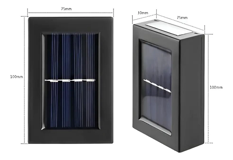 PACK 6 FOCOS LED SOLARES PARA PARED EXTERIOR LUZ CALIDA - 4
