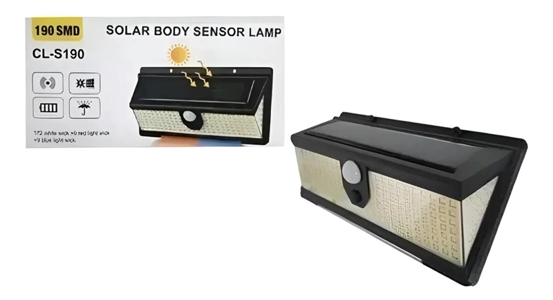 FOCO SOLAR EXTERIOR LED CON SENSOR Y LUZ TENUE - 1
