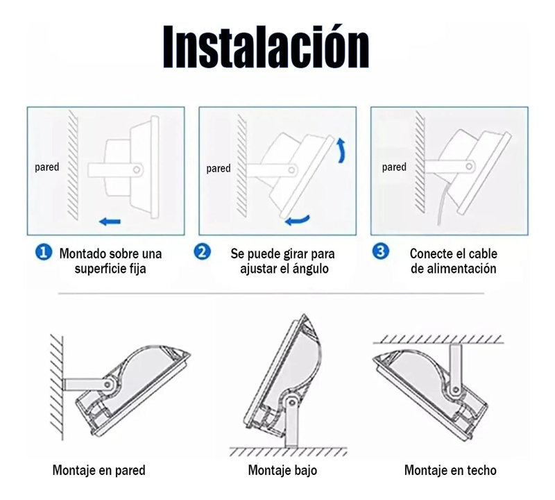 FOCO SOLAR REFLECTOR 200W IP67 CON PANEL Y CONTROL REMOTO - 4