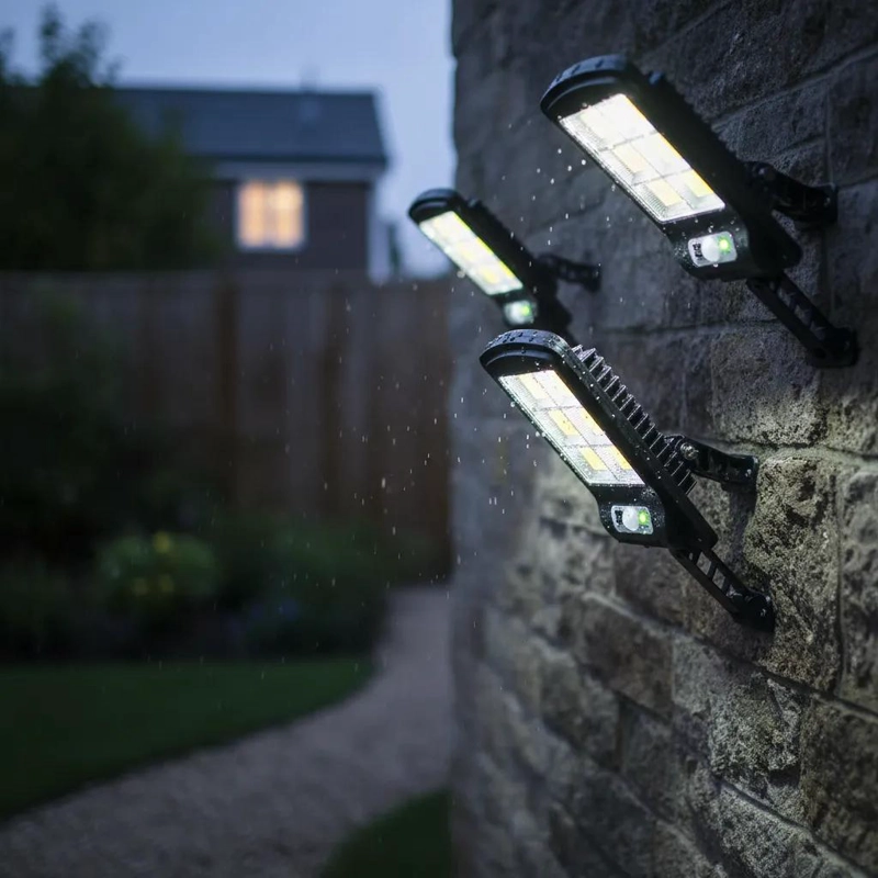 PACK 3 FOCOS LED SOLARES PARA EXTERIOR - 1