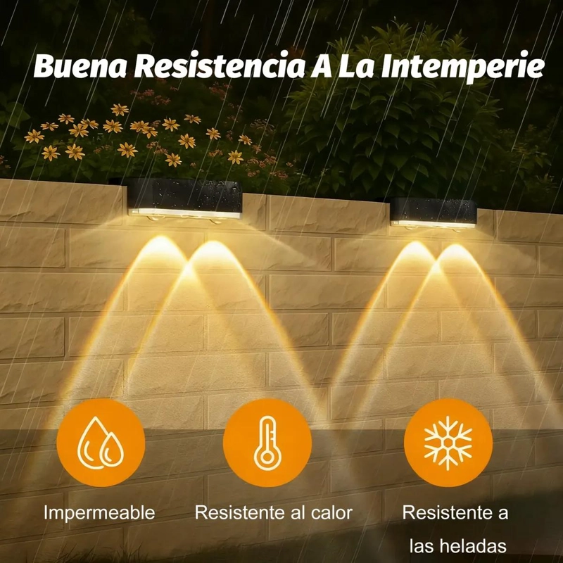 12 LUCES SOLARES IMPERMEABLES PARA JARDIN Y VALLA - 5