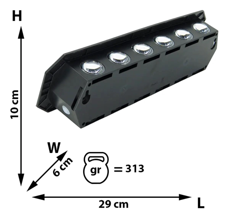 FOCO EXTERIOR RECARGABLE CON LUZ CALIDA Y FRIA - 4