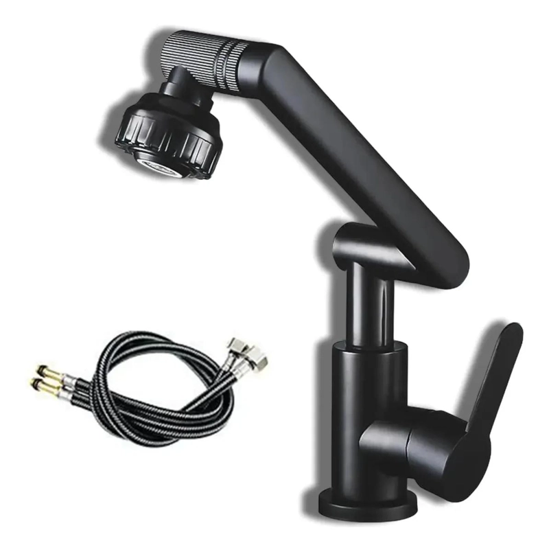 LLAVE MONOMANDO PARA LAVAMANOS CON CUELLO GIRATORIO 1080° - 1
