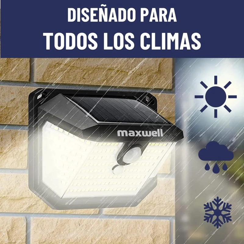 FOCO SOLAR EXTERIOR 178 LED CON SENSOR DE MOVIMIENTO - 3