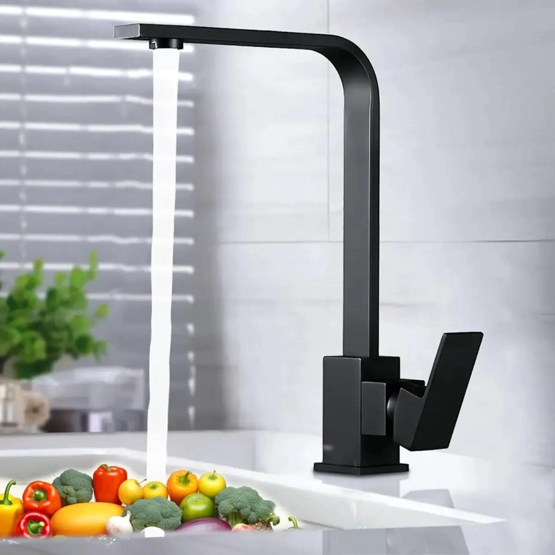 LLAVE MONOMANDO PARA LAVAPLATOS NEGRO MATE - 2