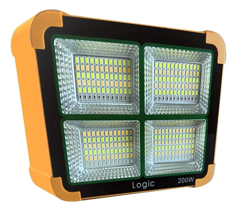 FOCO SOLAR 200W REFLECTOR LED LUZ FRIA, CALIDA Y EMERG. - 1