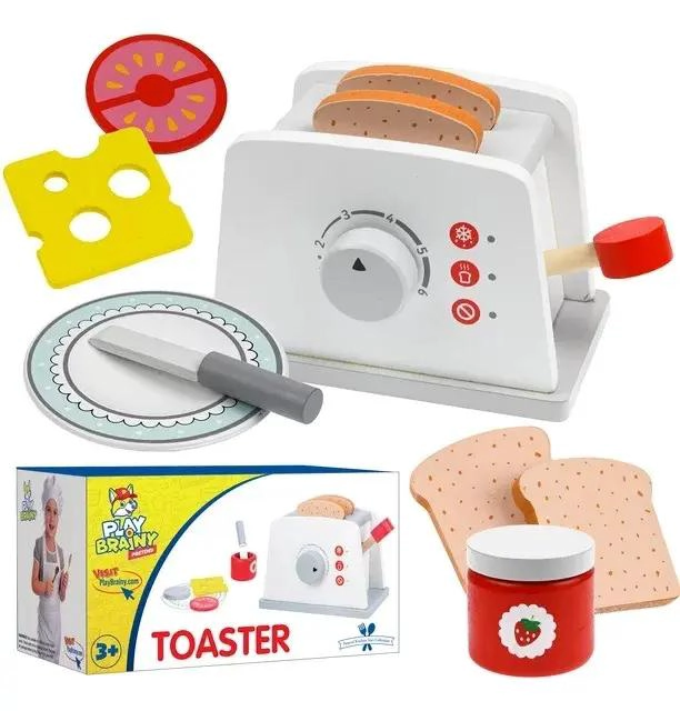 TOSTADORA DE MADERA CON ACCESORIOS PARA JUEGO - 1