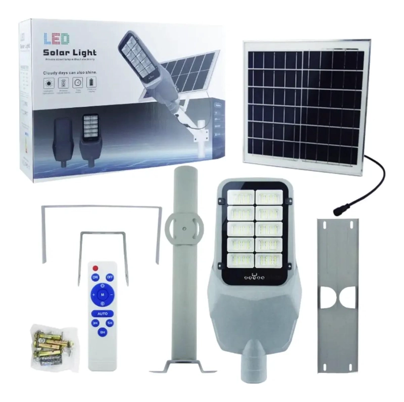 FOCO SOLAR 1200W 120 LEDS CON BRAZO Y 10 PLACAS METALICAS - 5