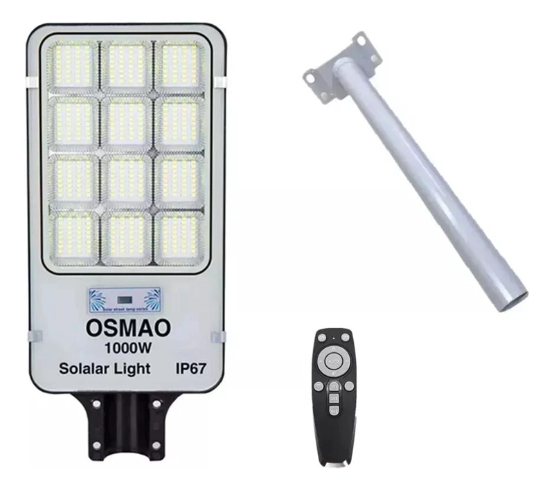 FOCO SOLAR 1000W LUZ LED EXTERIOR CON SOPORTE BLANCO - 1