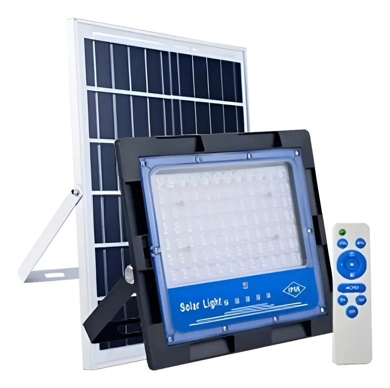 FOCO SOLAR 100W CON PANEL SOLAR Y CONTROL REMOTO - 1
