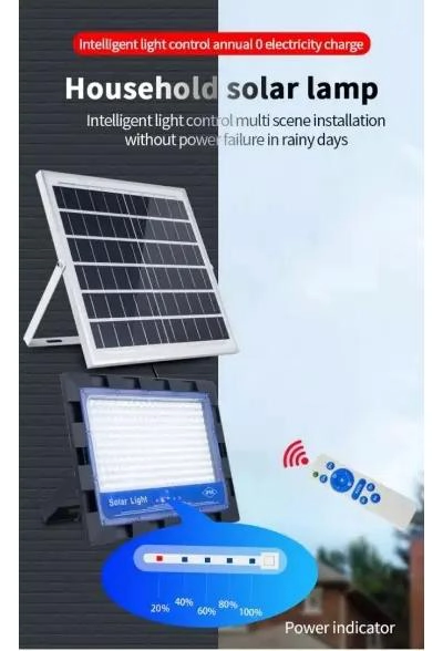 FOCO SOLAR 100W CON PANEL SOLAR Y CONTROL REMOTO - 2