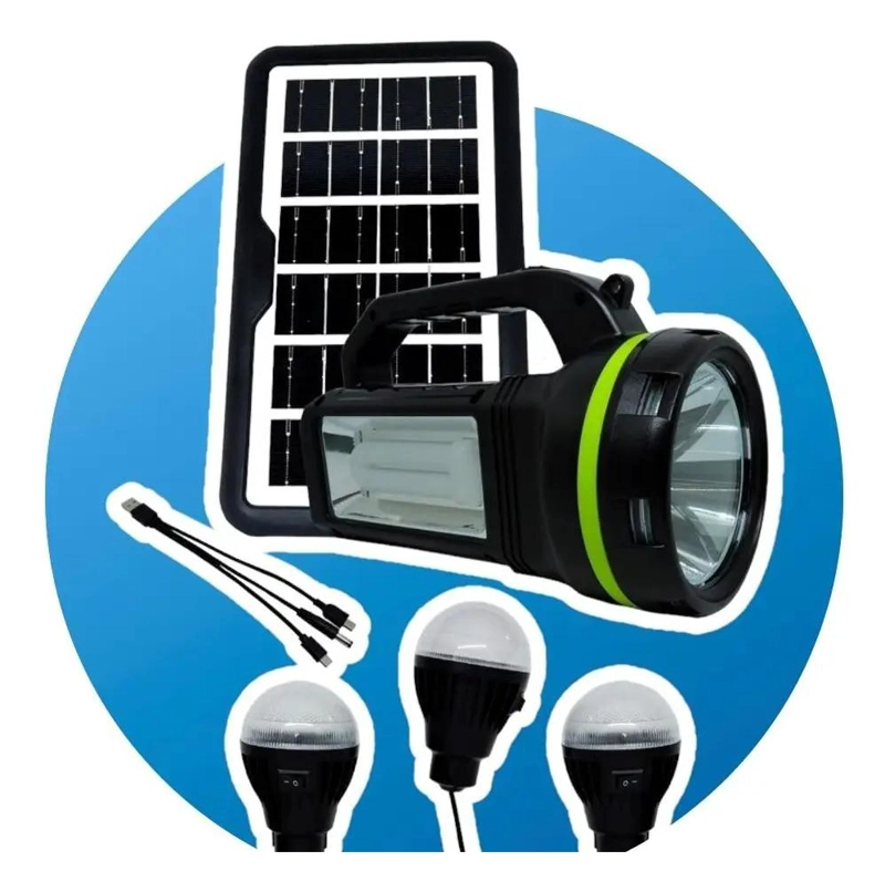 KIT SOLAR CAMPING CON LINTERNA LED, RADIO BLUETOOTH Y USB - 4