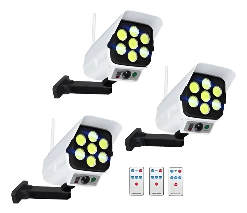 PACK 3 FOCOS LED EXTERIORES CON SENSOR Y LUZ FIJA - 1