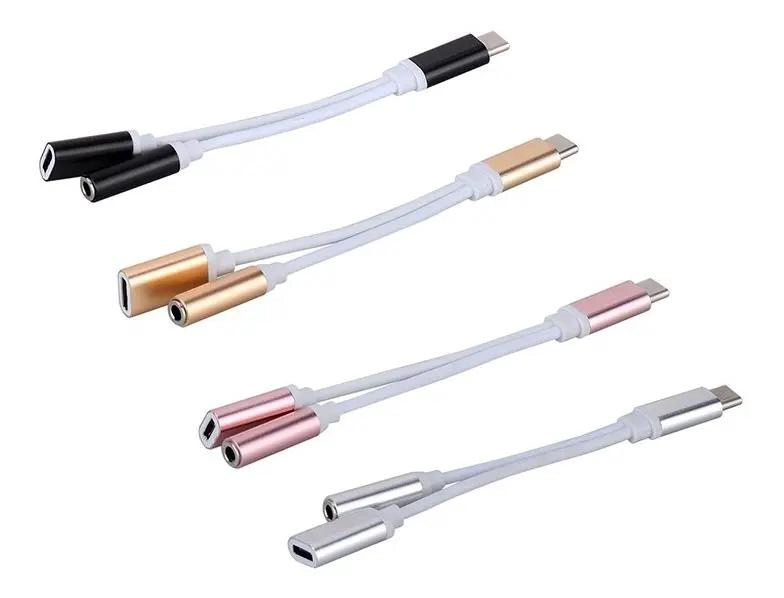 ADAPTADOR TIPO C PARA AUDIFONOS Y CARGA - 2