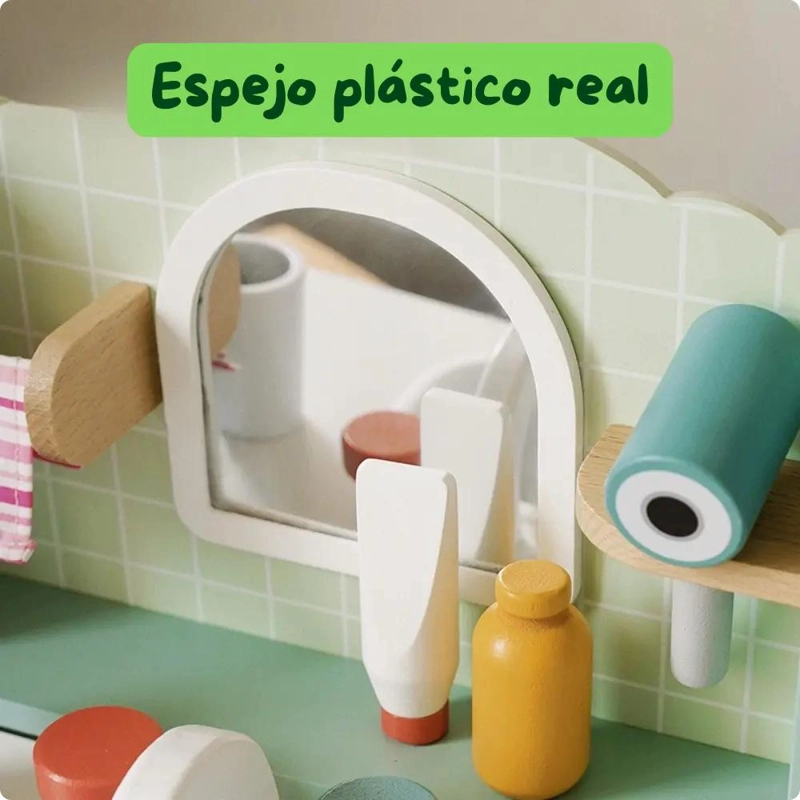 JUGUETE LAVAMANOS DE MADERA PARA NIÑOS - 2