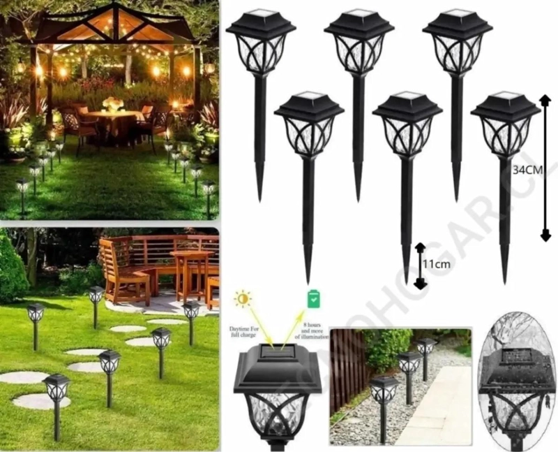 ESTACA SOLAR LED PARA JARDIN Y EXTERIORES X6 UNIDADES - 3