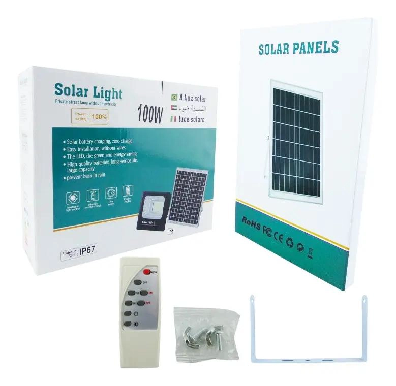 FOCO SOLAR 100W CON 150 LED Y PANEL SOLAR - 3