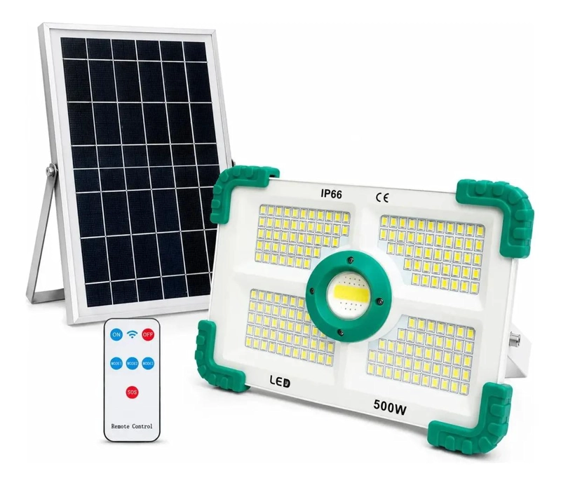 FOCO LED SOLAR 500W CON REFLECTOR Y PANEL - 1