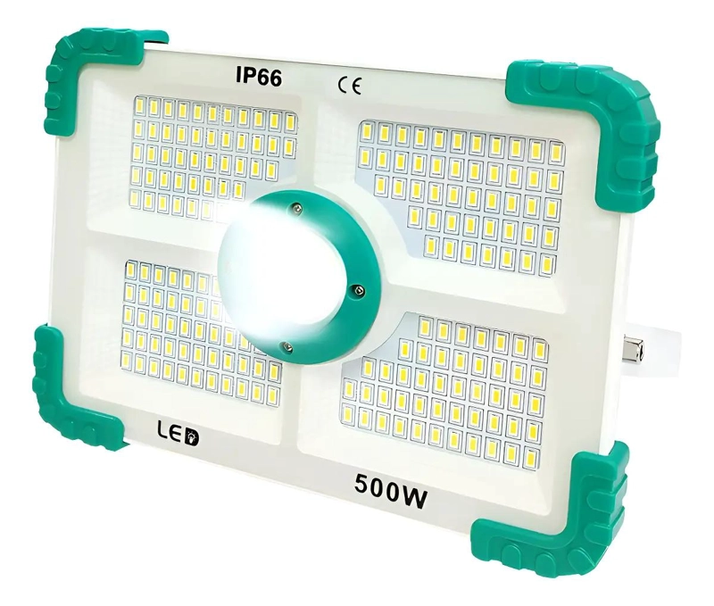 FOCO LED SOLAR 500W CON REFLECTOR Y PANEL - 2
