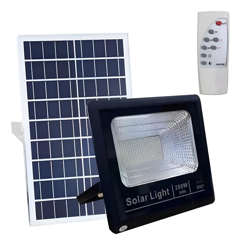 FOCO SOLAR 408 LED 200W CON PANEL Y CONTROL - 1