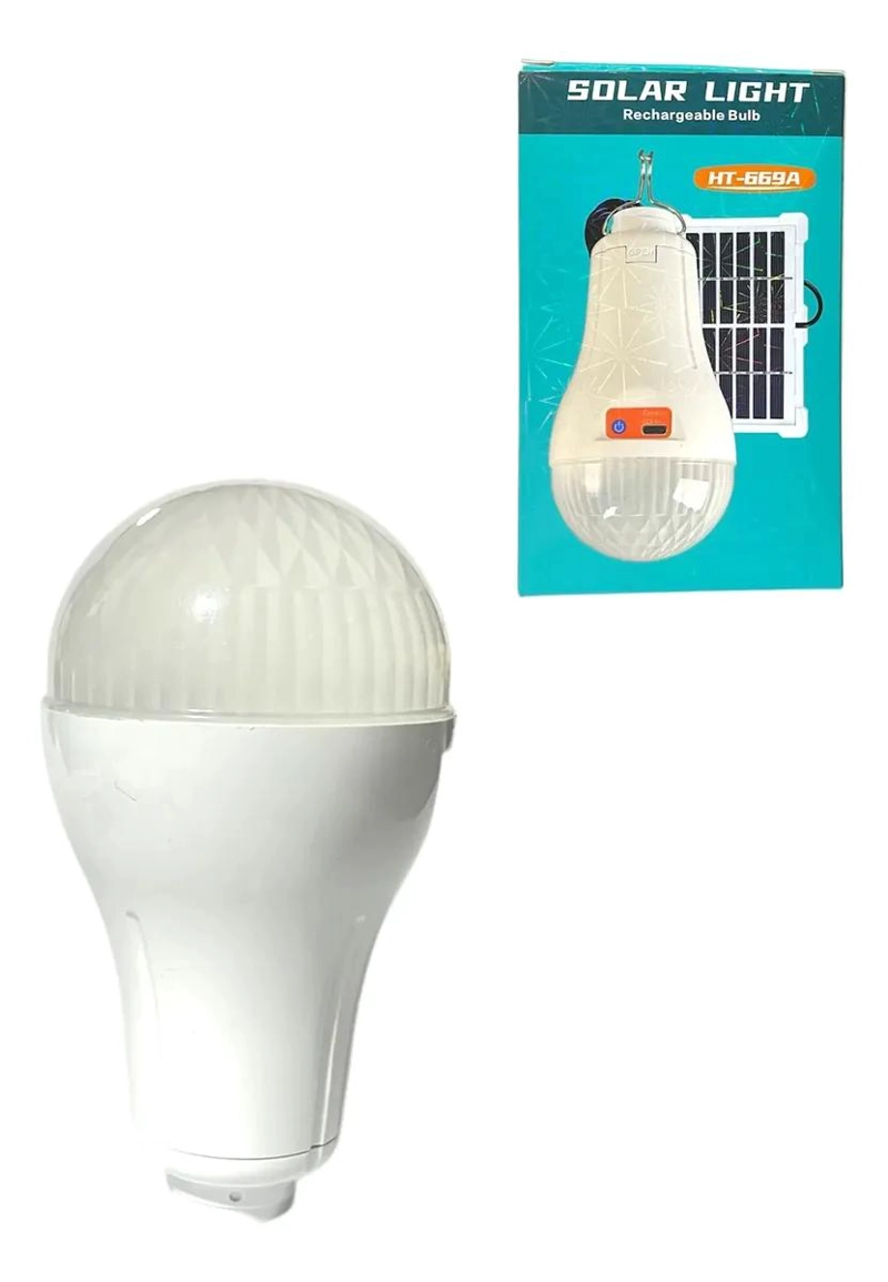 LAMPARA LED DE EMERGENCIA CON PANEL SOLAR PARA CAMPING - 3