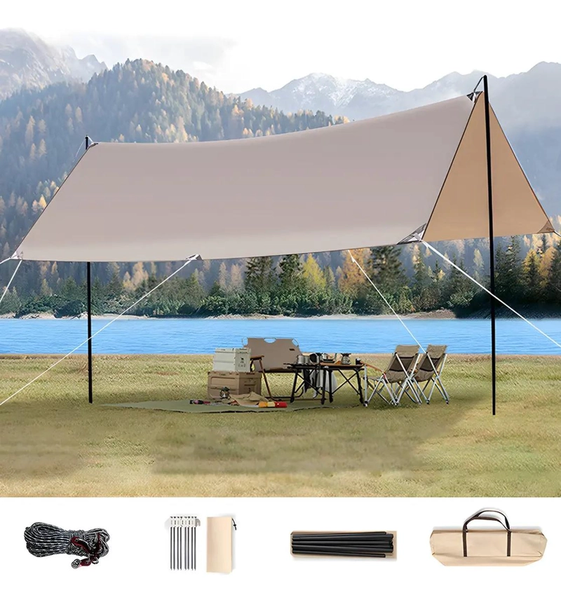 TOLDO PLEGABLE 3X4M PROTECCION SOLAR IMPERMEABLE - 2