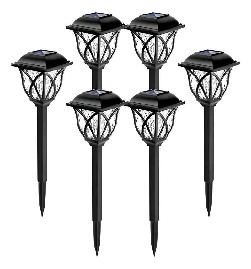 ESTACA SOLAR LED PARA JARDIN RESISTENTE A LLUVIA X6 - 1